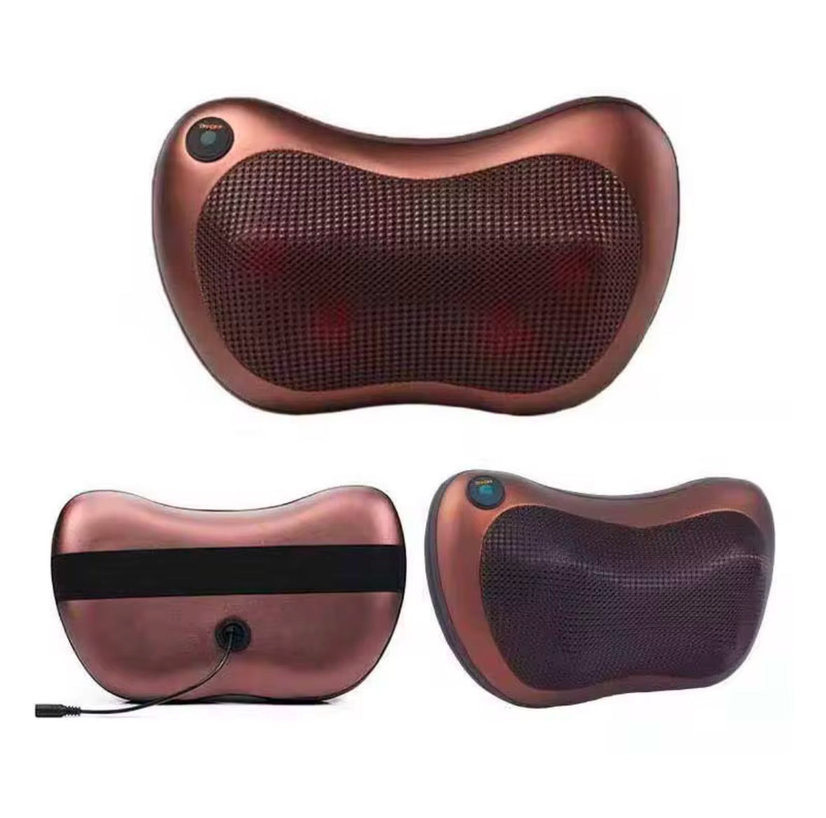 Electric Full Body Massager - 4 Ball Automatic 60 Second Forward And Reverse Kneading Massage - High Quality Leather, One Button Start