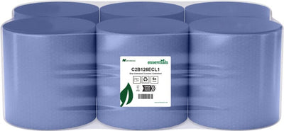 Coreless Blue Centrefeed Rolls – Pack of 6