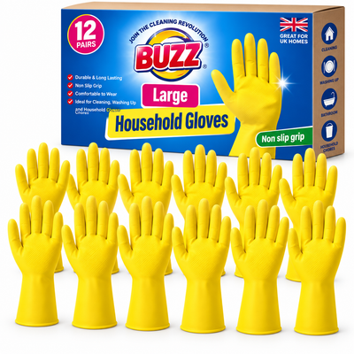 Buzz Large Household Cleaning Gloves 12 Pairs
