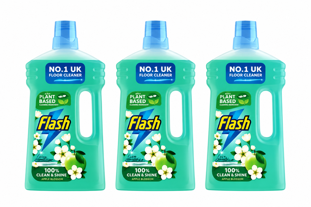 Flash All Purpose Floor Cleaner Apple Blossom 3 Pack