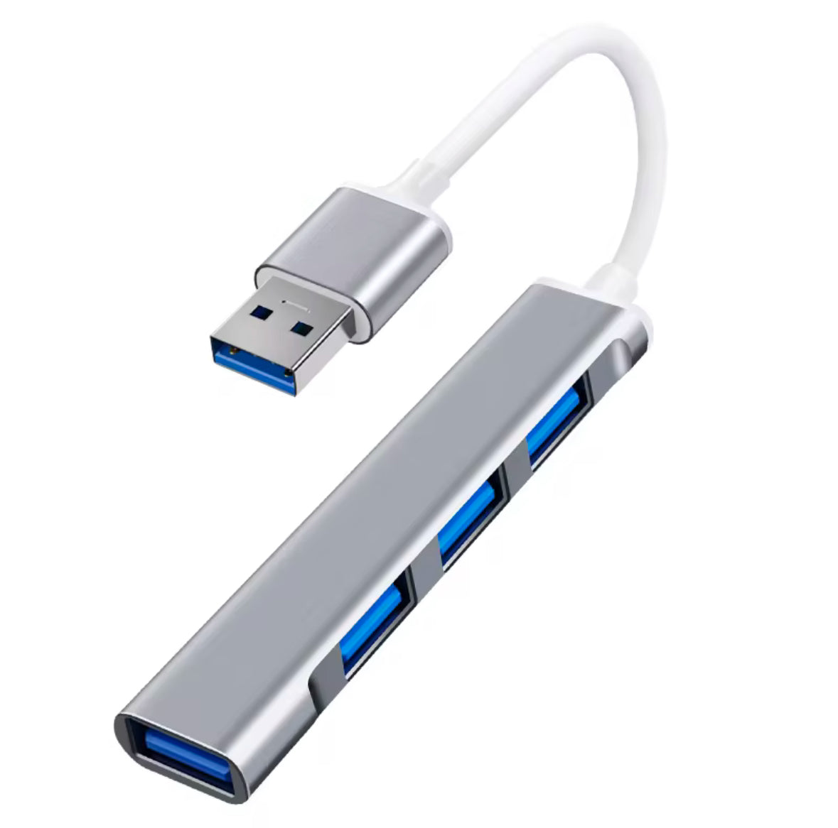 USB 3.0 Hub 4 In 1 Multi Hub - Aluminium Alloy Hub Adapter For Computer Keyboard Mouse Games Controller And More