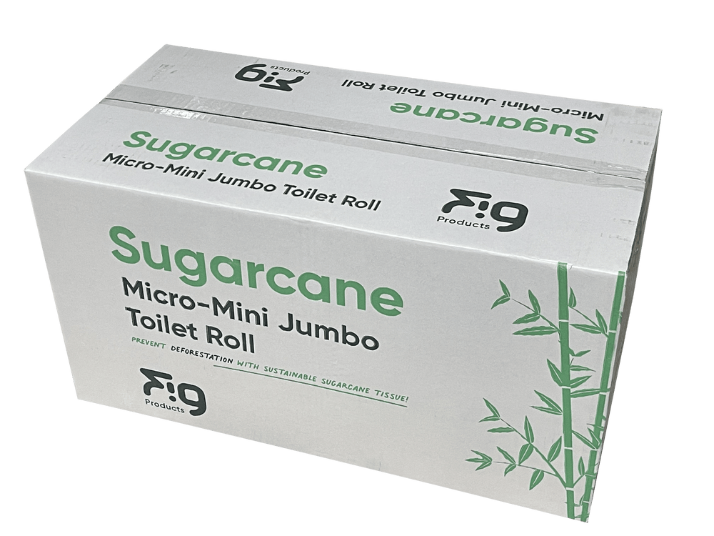 FIG Sugarcane Micro Mini 2-Ply Toilet Rolls – 24 Rolls