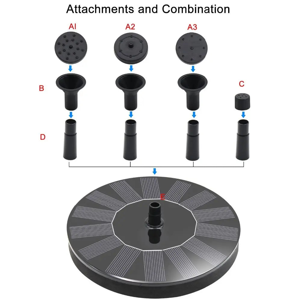 Solar Powered Fountain Pump for Garden and Patio