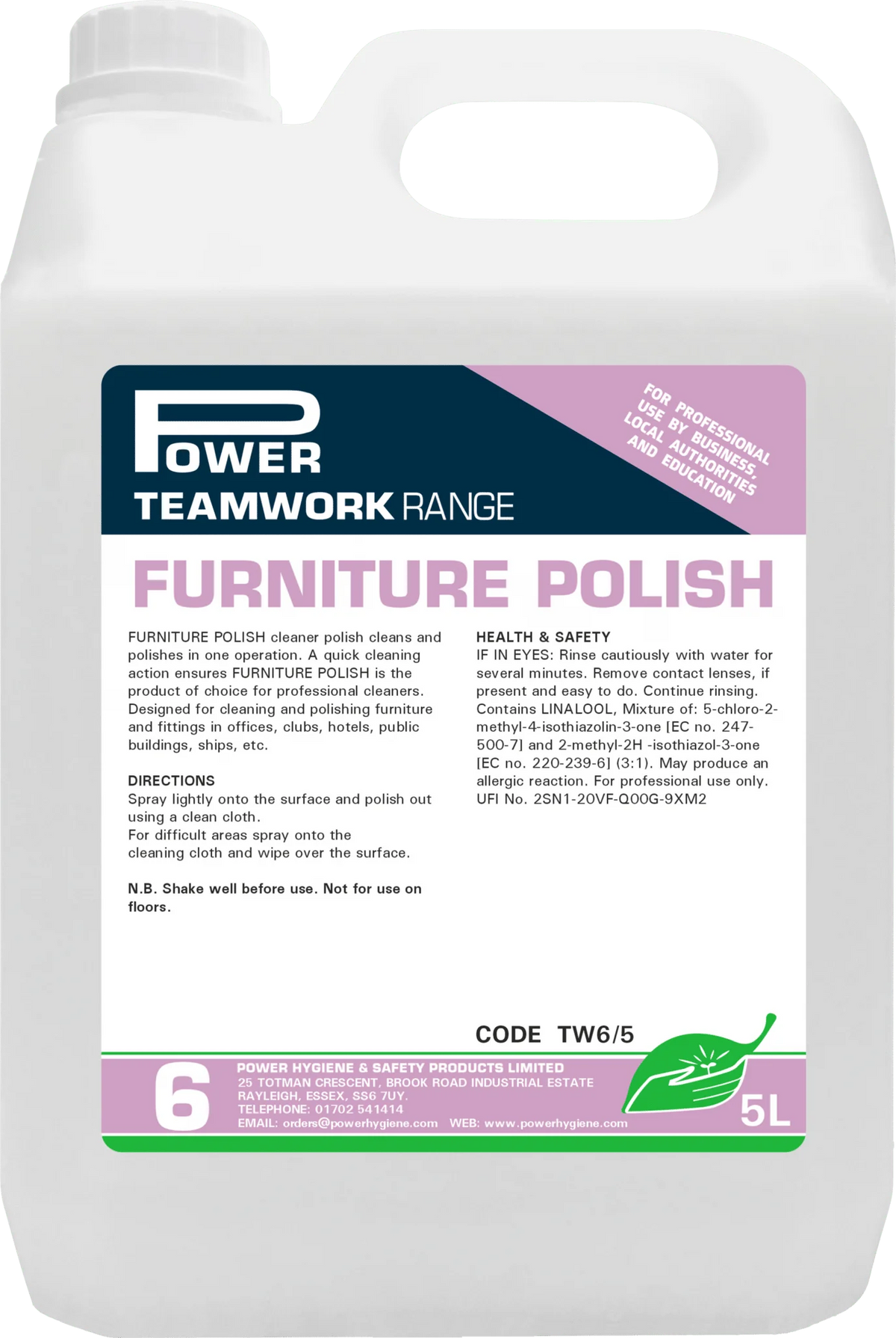 Teamwork 6 Furniture Polish 5L