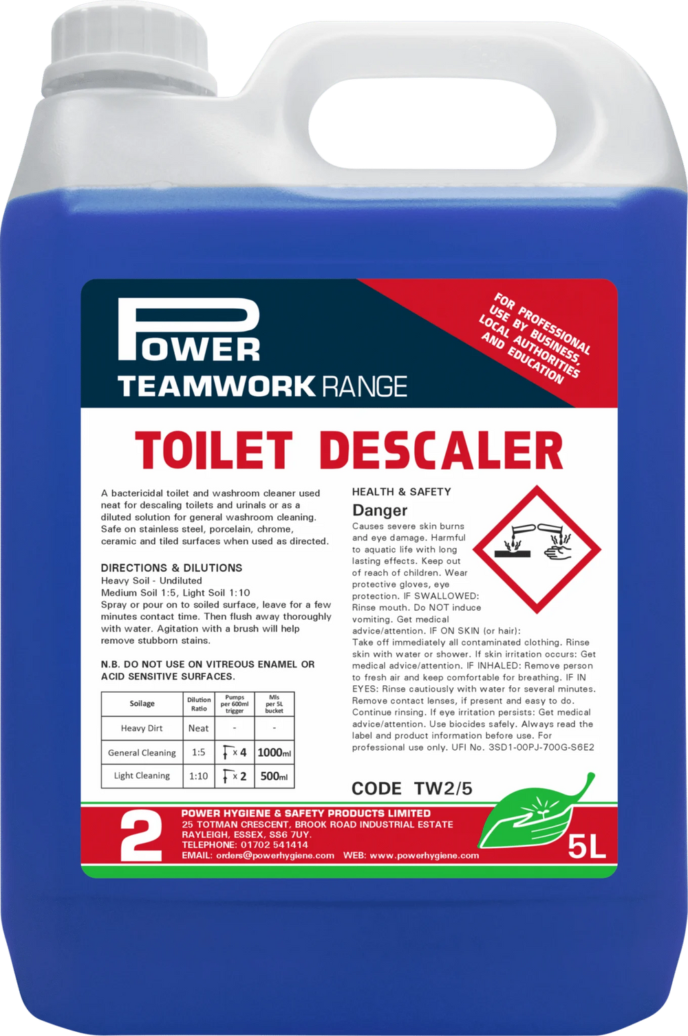 Power Teamwork Toilet Descaler 5L