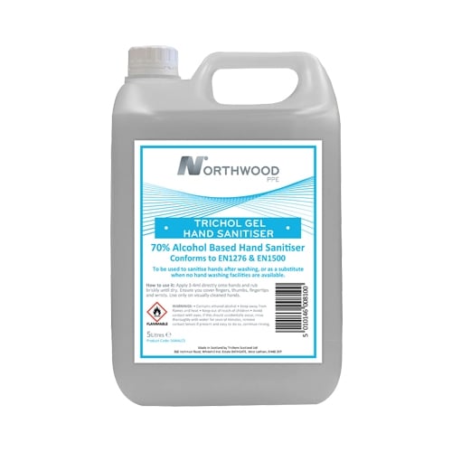 Northwood Trichol 70% Alcohol Gel Sanitiser 5L