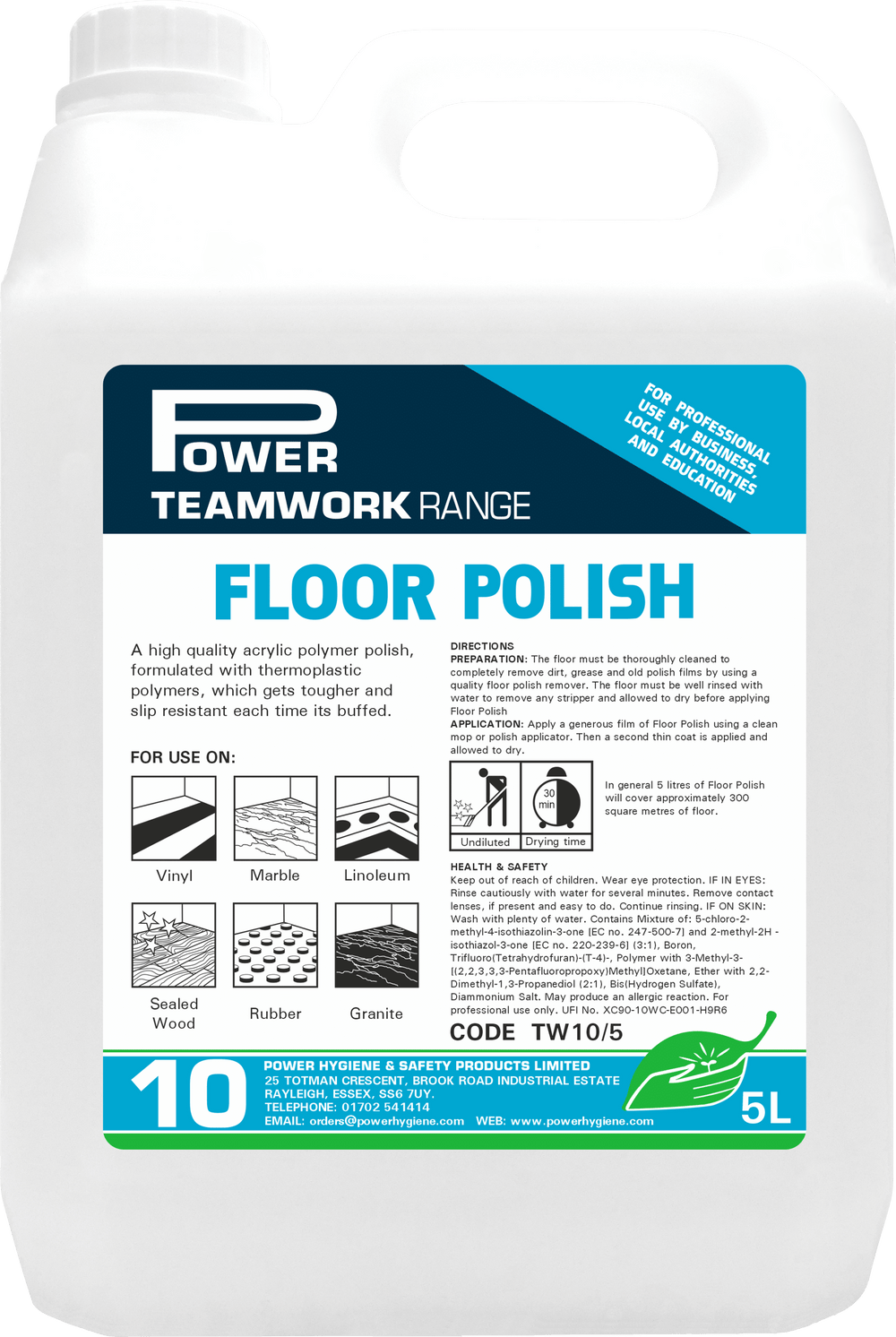 Teamwork 10 Metallised Floor Polish 5L