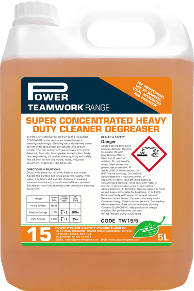 Teamwork 15 Super Concentrated Heavy Duty Degreaser 5L