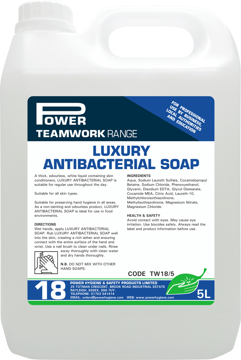 Teamwork 18 Luxury Hygiene Hand Soap 5L