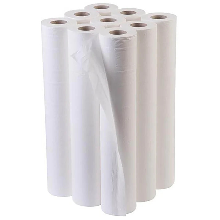 White 20" Hygiene Couch Rolls – 9 Rolls