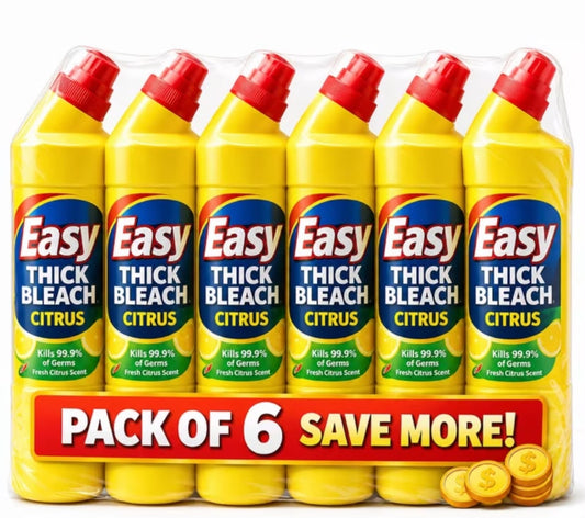 Easy Thick Bleach Citrus 750ml Pack of 6