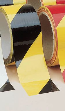 Black & Yellow Hazard Warning Tape 33m