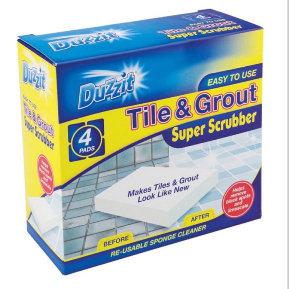 Duzzit Tile & Grout Super Scrubber - 4 Pads