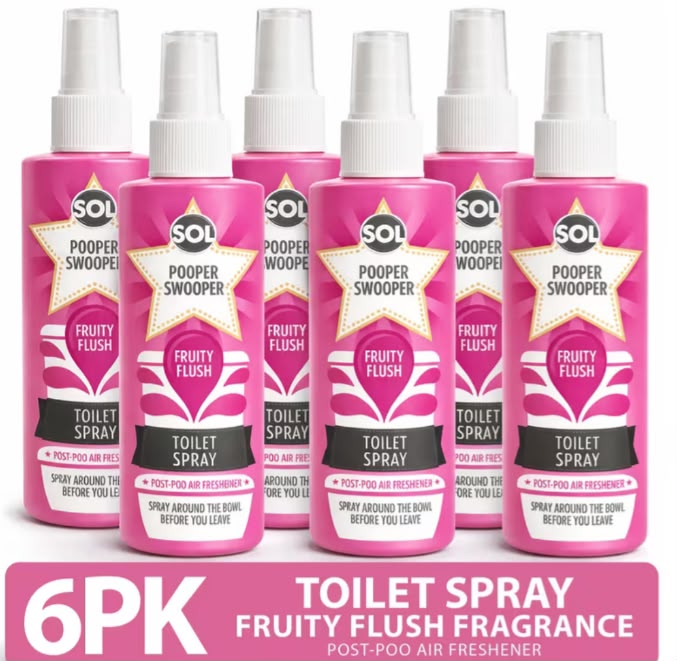 Pooper Swooper Toilet Spray Fruity Flush 6 Pack