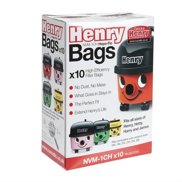 Numatic HepaFlo Vacuum Bags – Pack of 10