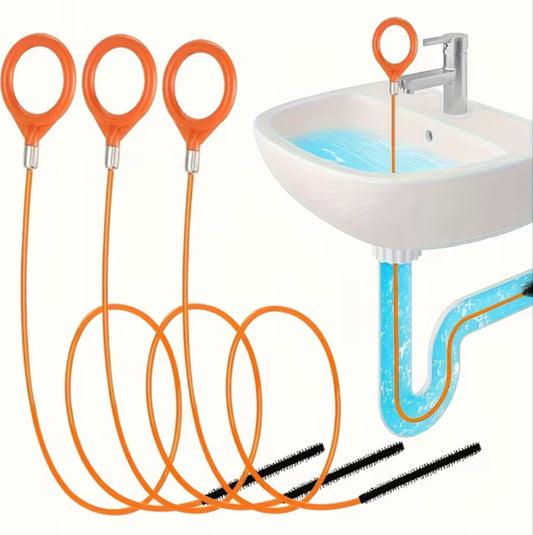 Stainless Steel Nylon Drain Cleaning Brush Set 3 Piece