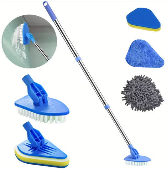 4-In-1 Scrub Brush Set | Extendable Handle
