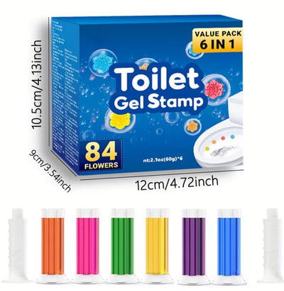 Toilet Gel Stamp 84 Flowers – (2Packs)