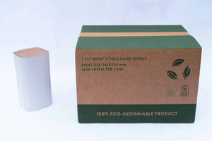 Kraft V-Fold Hand Towels – 3,600 Towels