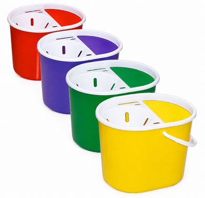 11L Colour Coded Mop Bucket with Wringer