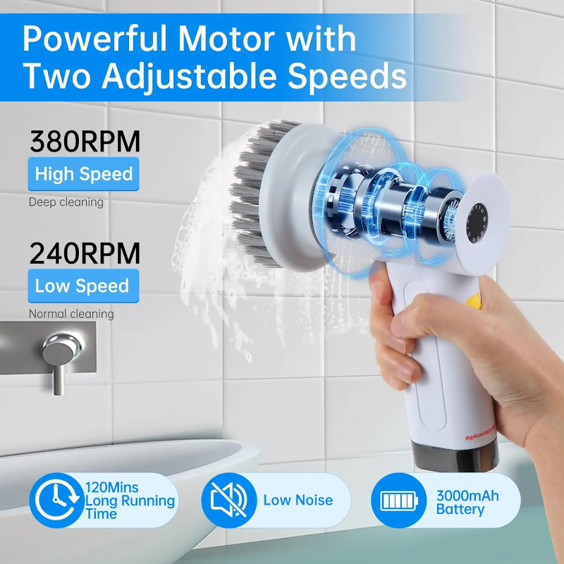 4 in 1 washing tool - electric waterproof cleaning device