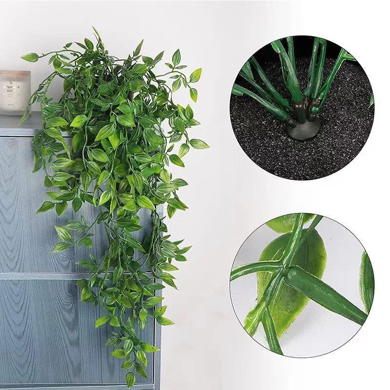 Decorative hanging plant - faux greenery in a pot