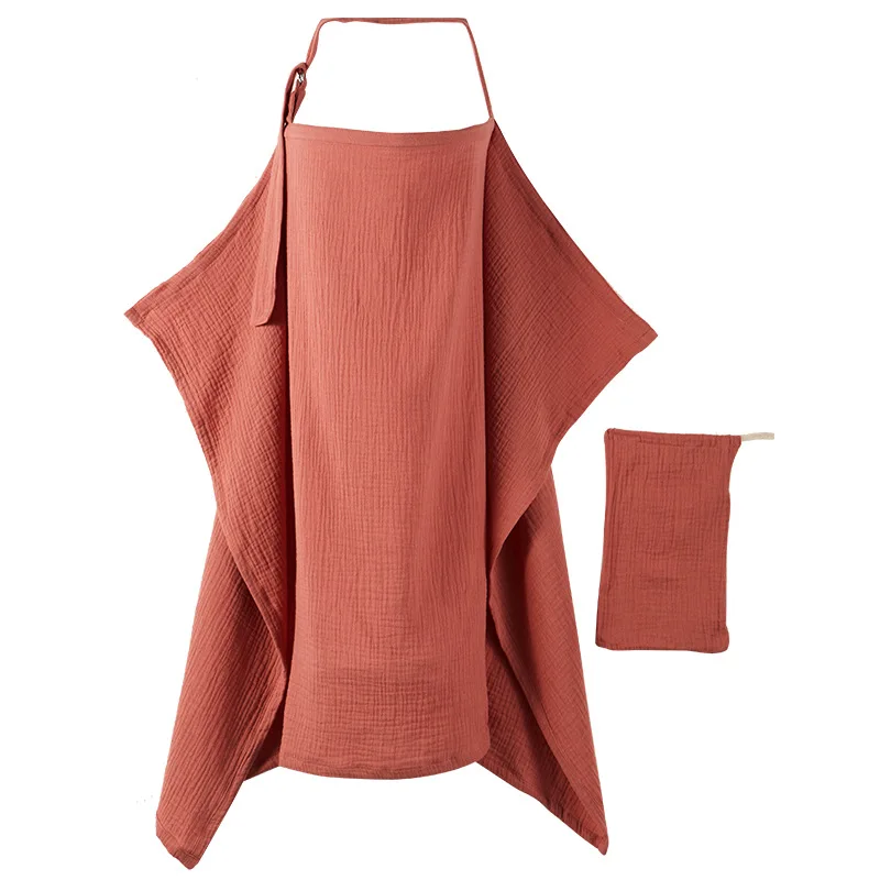 100% cotton, breathable  nursing cover apron with adjustable loop