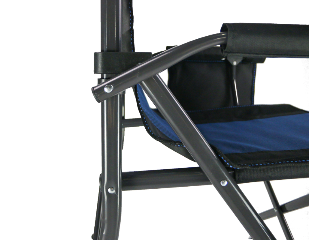 Strong, adjustable and portable camping chair with pockets and cup holder