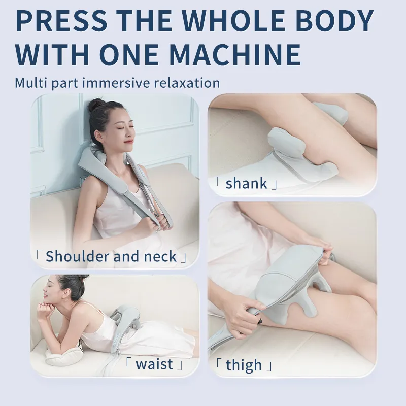 Electric heating massager for neck and shoulders