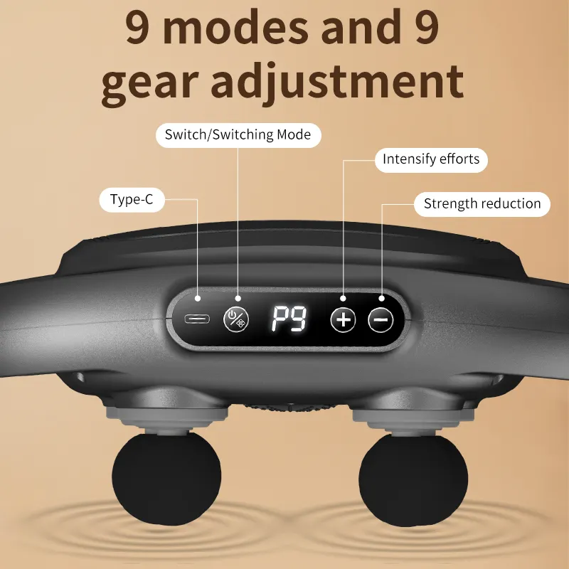 Deep frequency 6 ball head leg massager with 9 massage mode