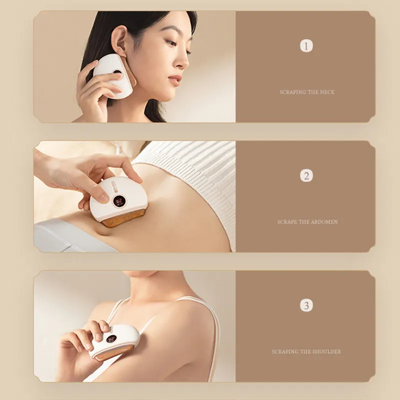 Electric gua sha massaging device for all around skincare