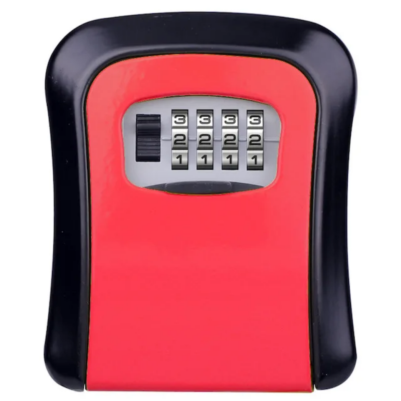 Portable or wall mounted key lock box with combination code