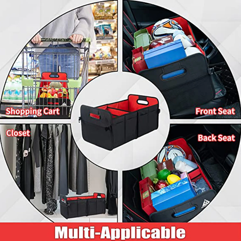 Portable and collapsible, waterproof large folding organisation caddy for cars