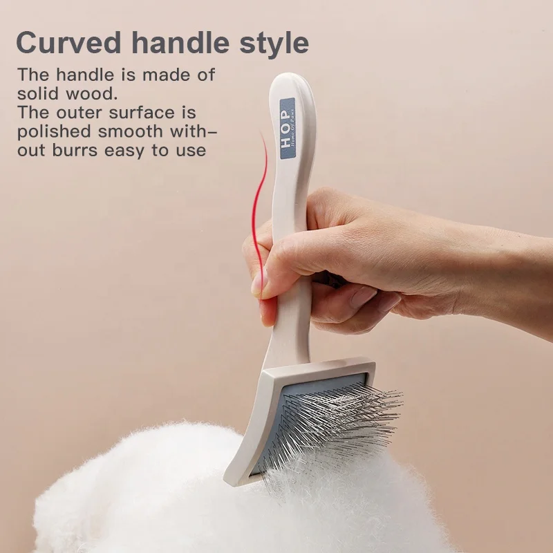 Strong pet grooming brushes with metal bristles for dense coats