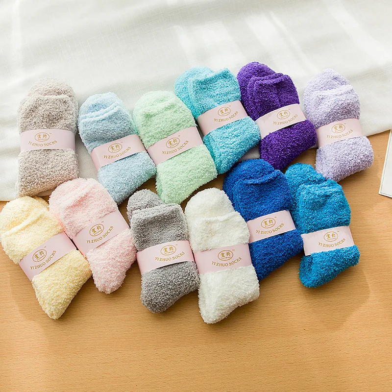 Super cozy and fuzzy fluffy socks in many gorgeous colours