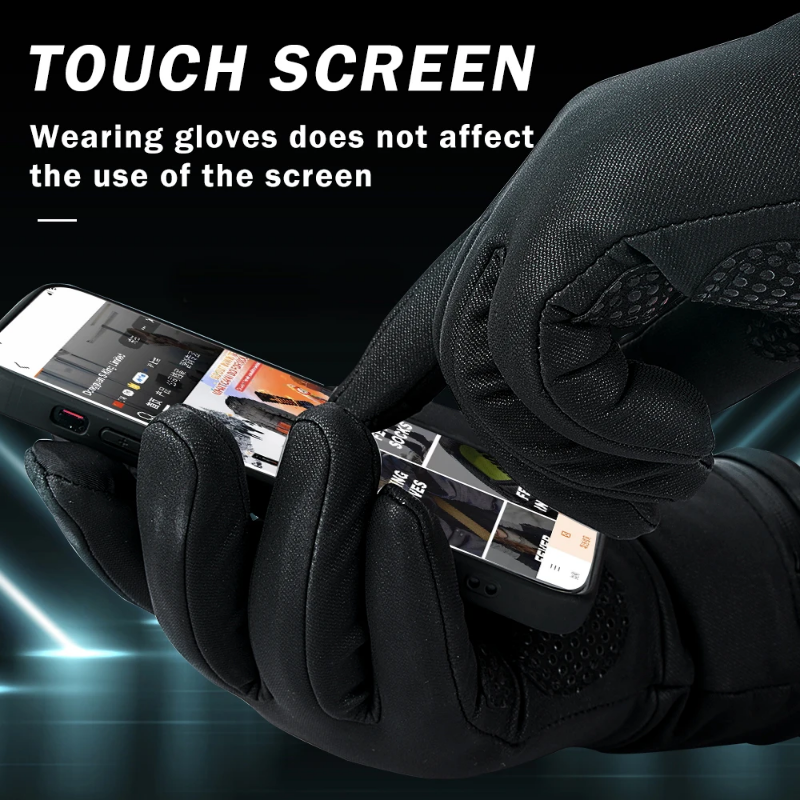 Rechargeable battery heated gloves, anti slip design