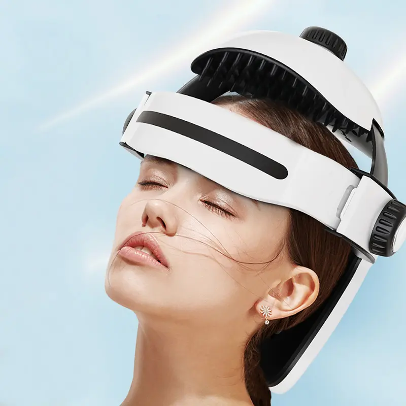 Electric head massaging vibrating head helmet, rechargeable