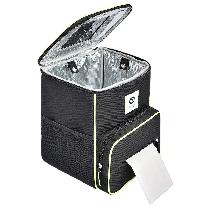 Leak-proof sealed car bin organiser with rubber top