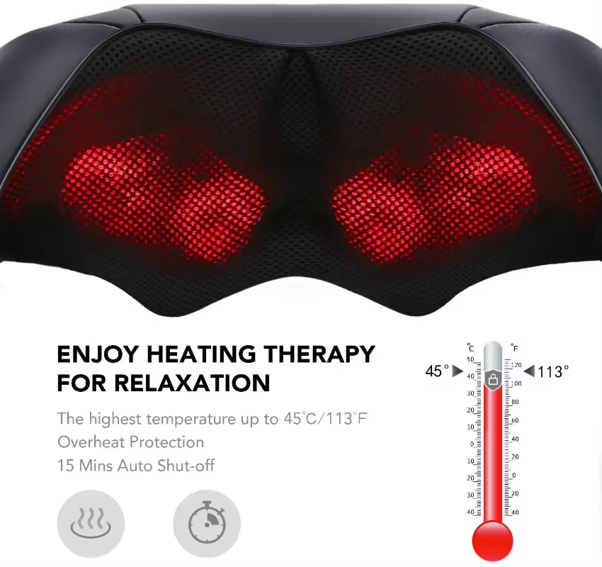 Portable heated massager - deep muscle and tissue strain relief