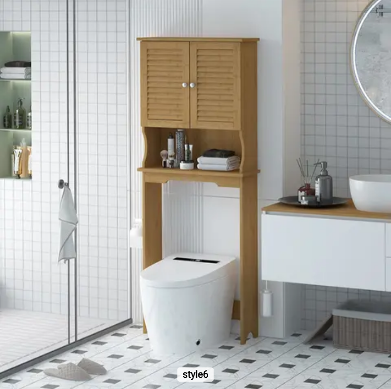 6 style bathroom storage racks and cabinets - over the toilet space saving storage