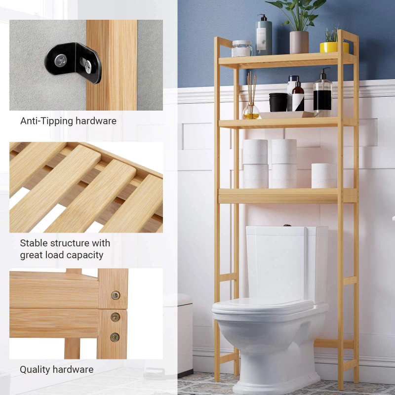 6 style bathroom storage racks and cabinets - over the toilet space saving storage