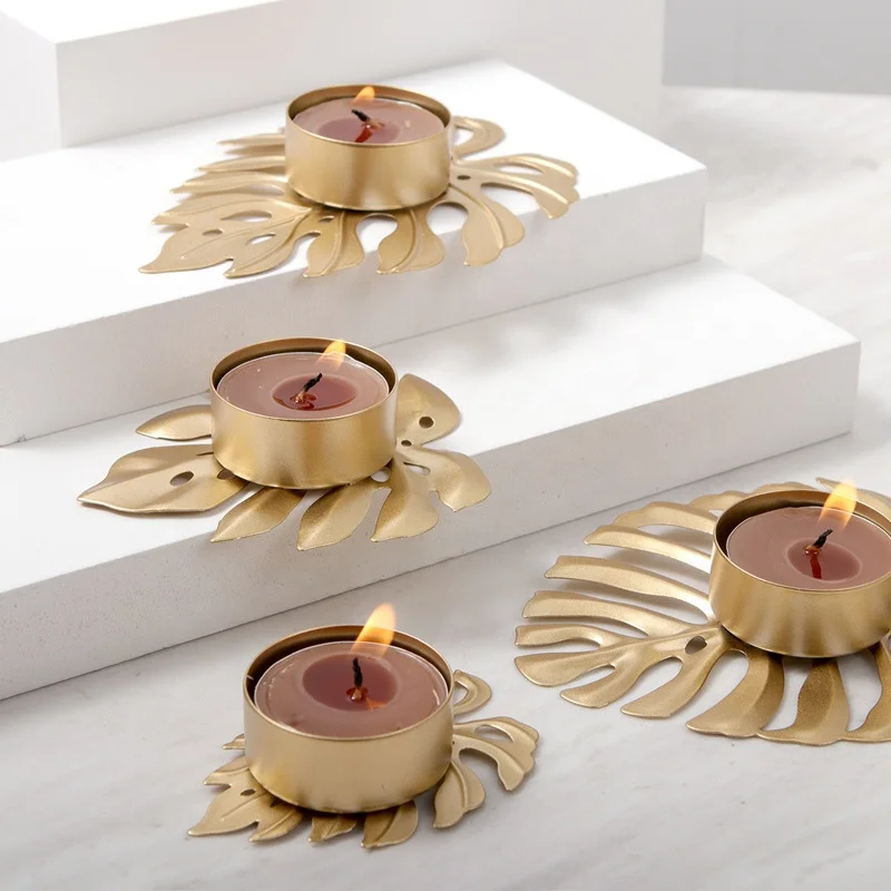 Metal plate candle holder for decoration and practical use