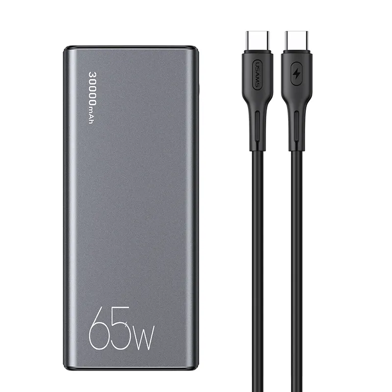 3000MaH, slim, pocket sized portable charger - 65W quick charging