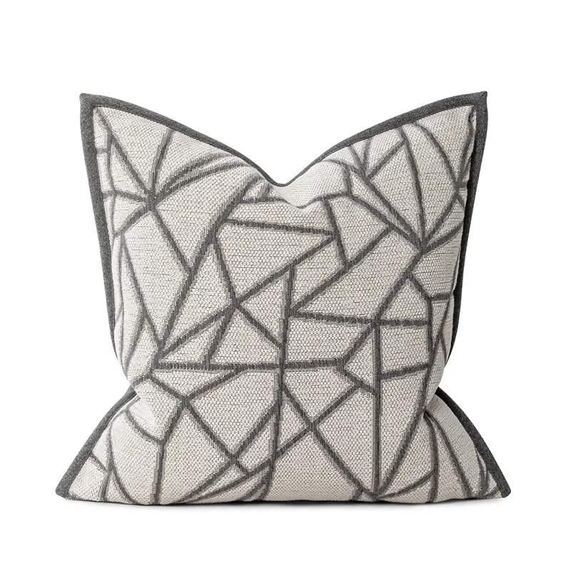 24" modern design throw pillow covers with embroidery