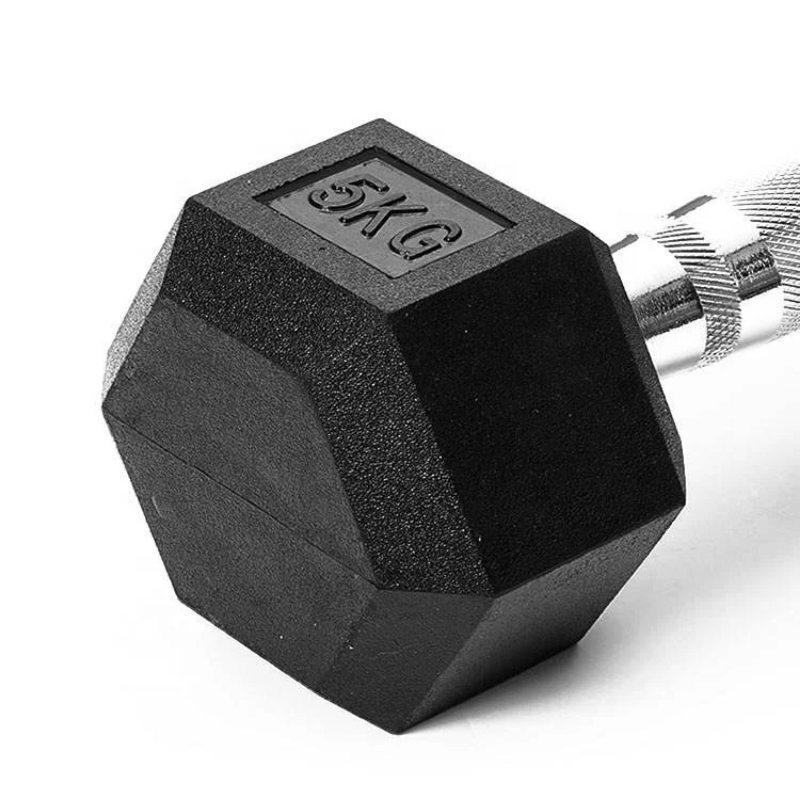 Cast iron rubber hexagon dumbbell weights - 2-5kg weights