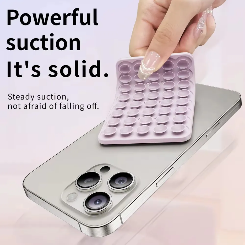 Super soft silicone suction cup phone grip - multi surface application