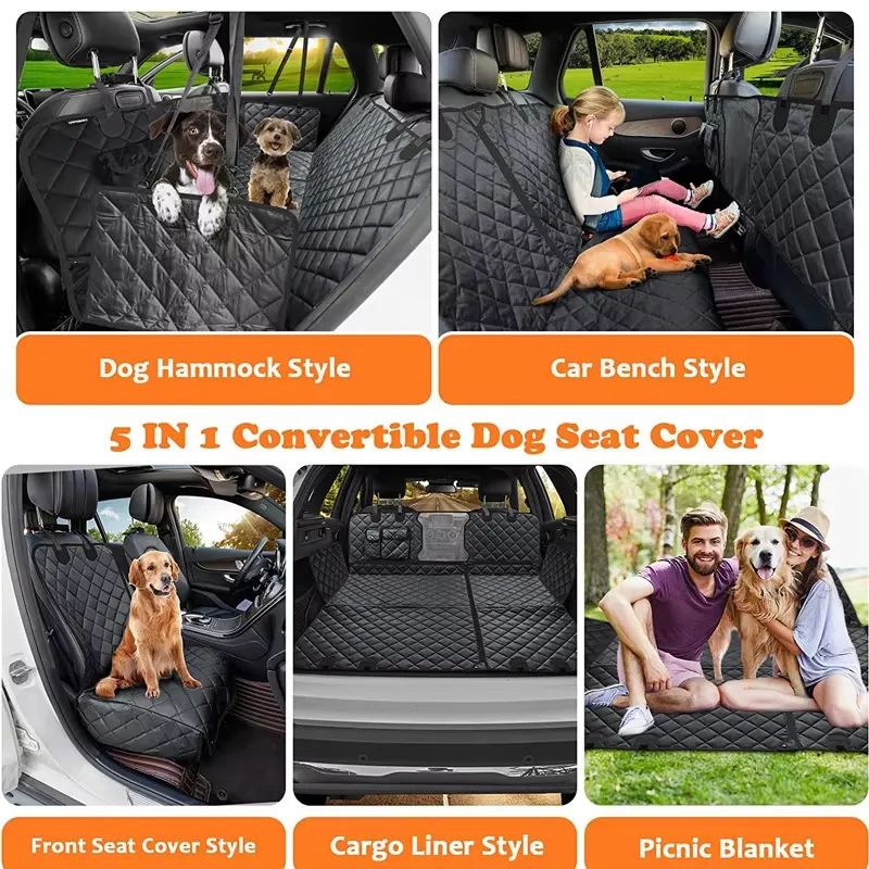 Pet hammock for backseat protection - padded, scratchproof and washable