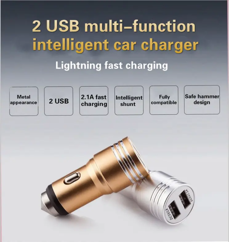 Lighter port double USB car charger - lightning fast charger