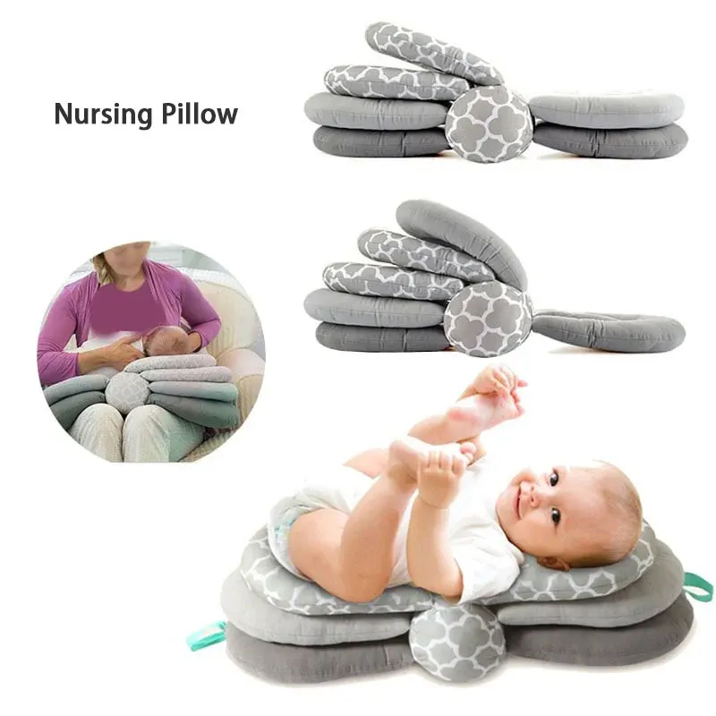 Portable and 3 layer adjustable nursing pillow, comfort for baby and hands free for you