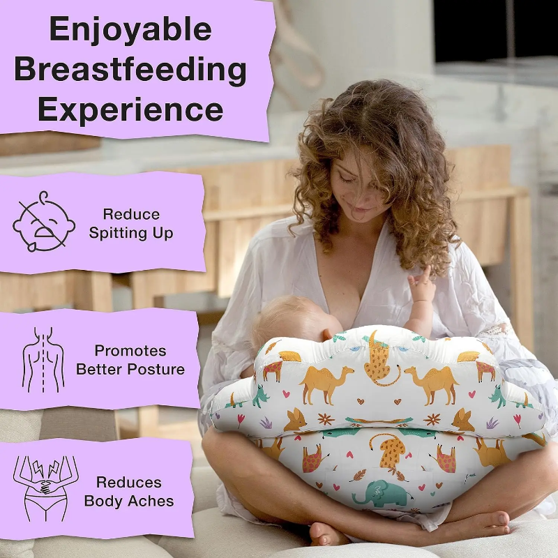 GOLDEN ANGLE nursing pillow - wipeable, adjustable and secure for baby and you